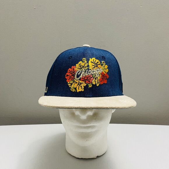 Chicago Bulls Artist Hat Series CHI NWOSU Strapback Floral Denim Cap SGA 1/20/24 - Picture 1 of 10